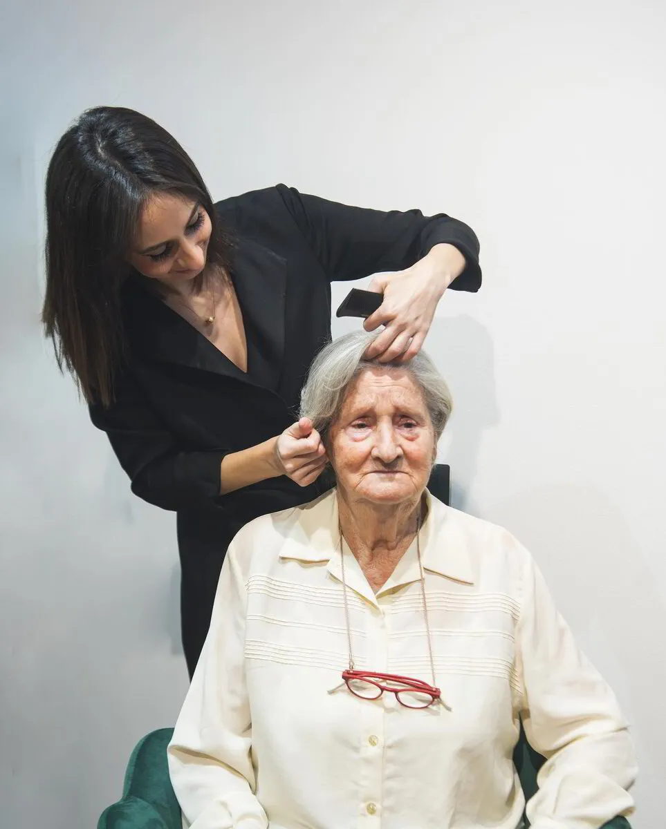 Corte y peinado de clienta